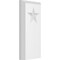 Ekena Millwork Standard Foster Star Plinth Block With Beveled Edge, 2 1/2"W x 5"H x 1/2"P PBP025X050X050FOS07 - alternate 1